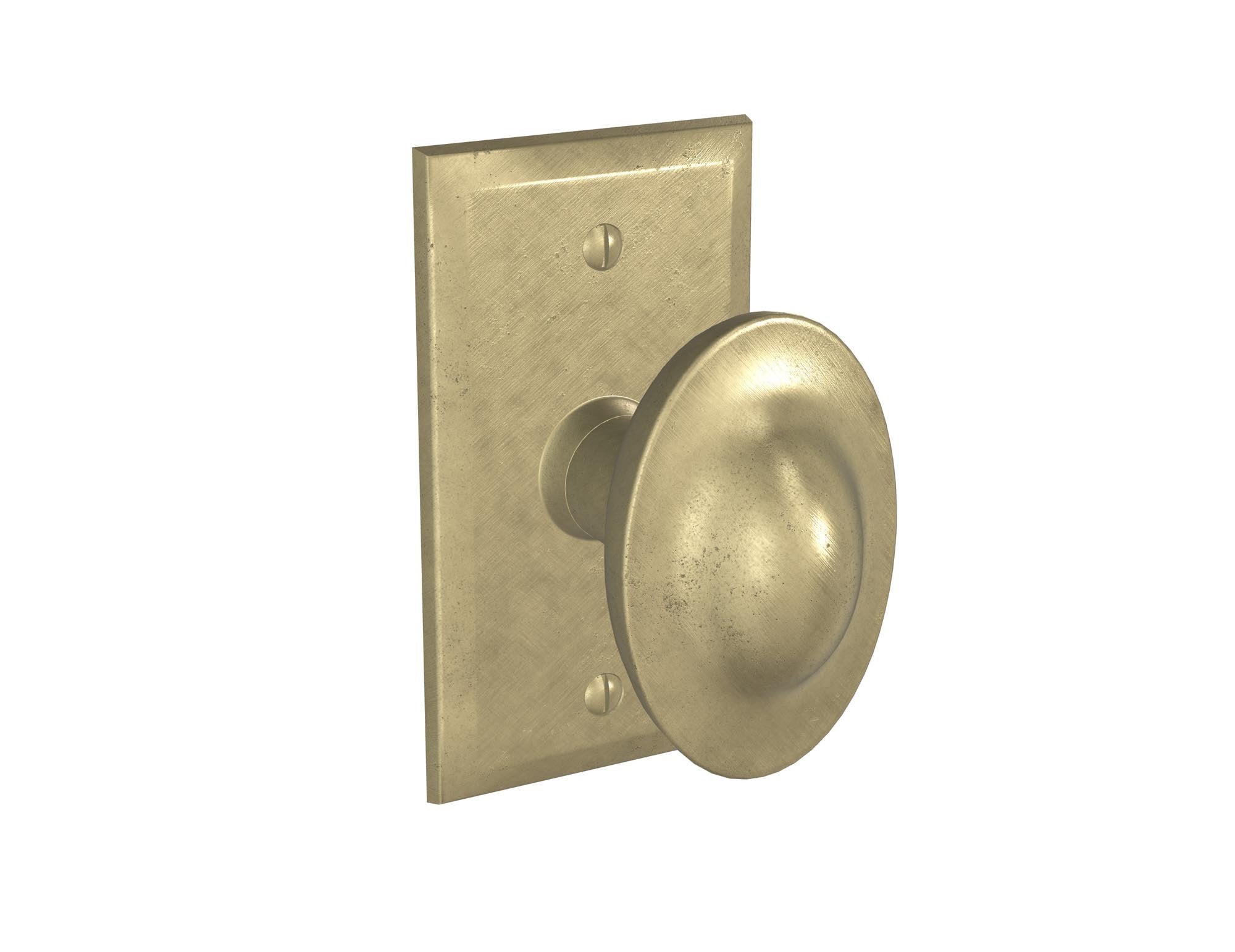 Oval Dome Door Knob — Shown with P-404 in S1 Finish