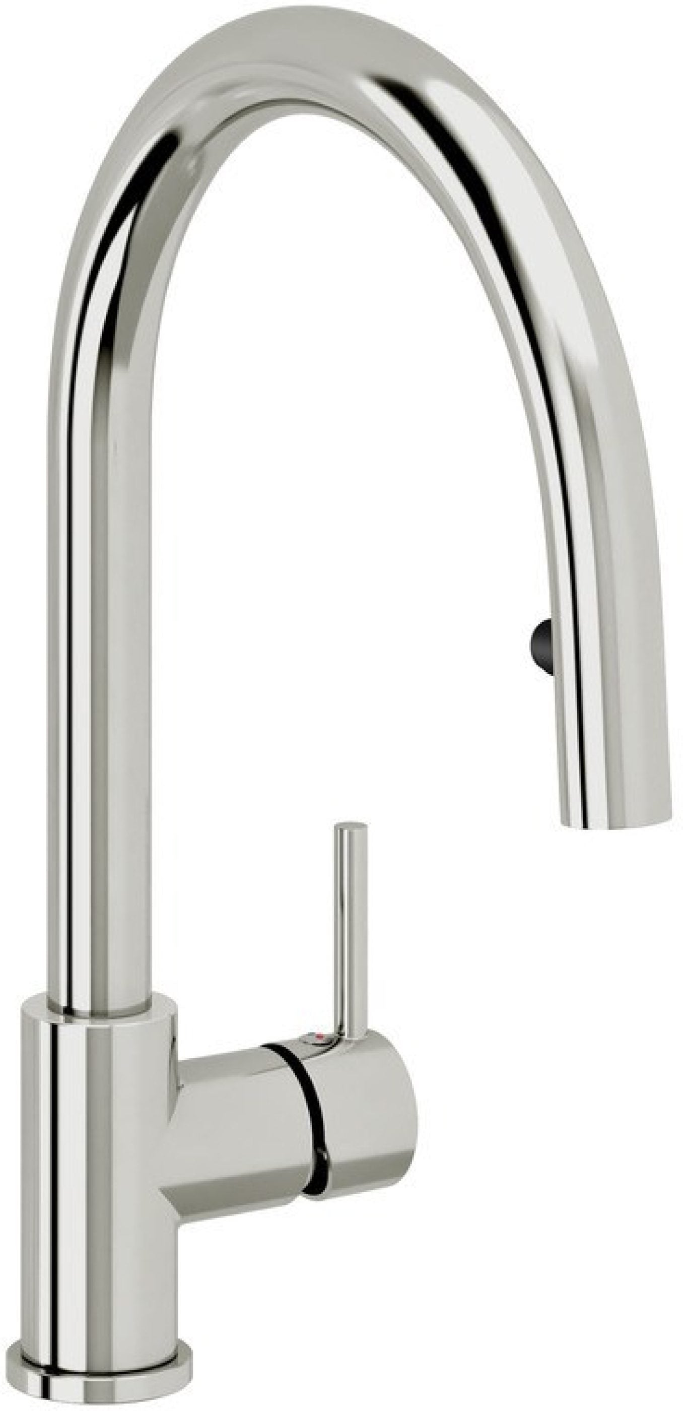 California Faucets CF Limited Llave de Cocina Extraible con Rociador de Boton Oculto - Manija de Barra - Cromo Pulido