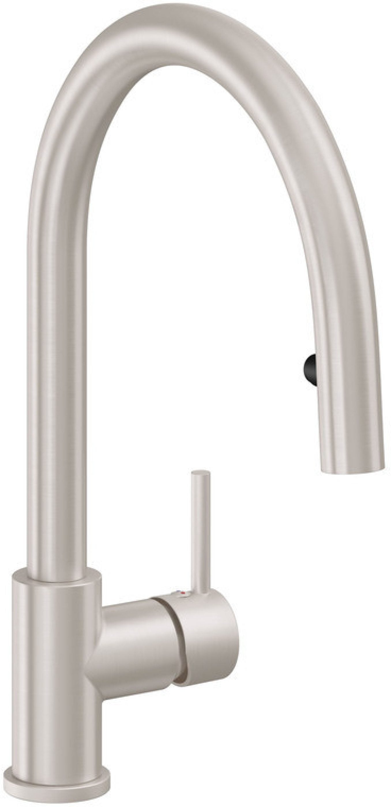 California Faucets CF Limited Llave de Cocina Extraible con Rociador de Boton Oculto - Manija de Barra - Níquel Satinado