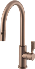 California Faucets COTO Grifo de Cocina Extraíble con Rociador de Botón - Surtidor Bajo