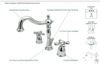 KINGSTON BRASS Grifo de baño de dos mandos NIQUELADO SATINADO