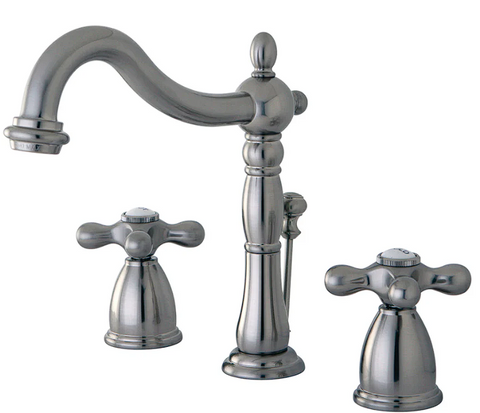 KINGSTON BRASS Grifo de baño de dos mandos NIQUELADO SATINADO