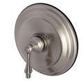 KINGSTON BRASS Llave monomando de 1 orificio para bañera y ducha de montaje en pared, sólo válvula y embellecedor, níquel cepillado