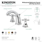 Kingston Brass Metropolitan - Llave de Lavabo Widespread (3 Orificios), con Dos Manerales — Guía de Instalación 1