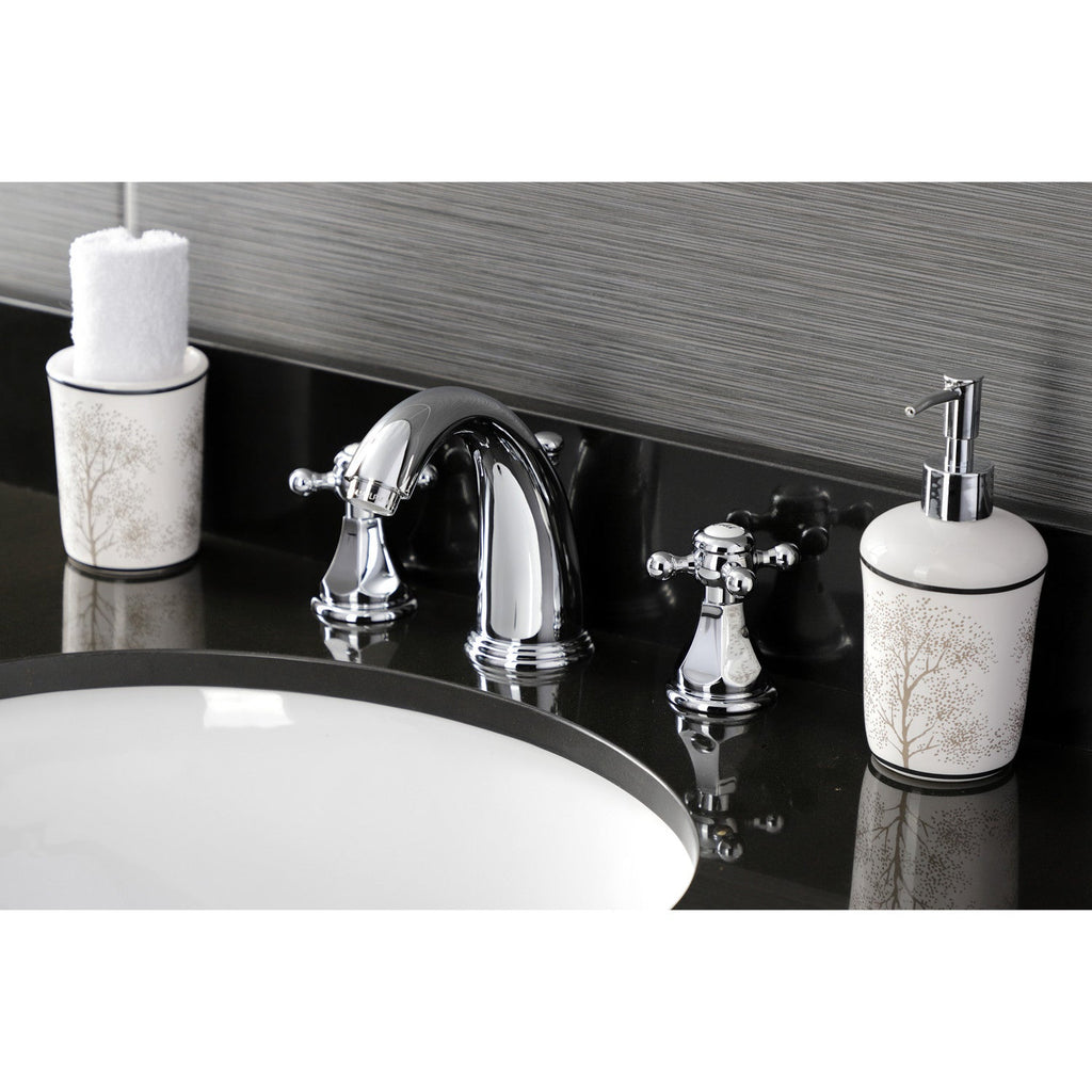 Kingston Brass Metropolitan - Llave de Lavabo Widespread (3 Orificios), con Dos Manerales — Ambientación 2