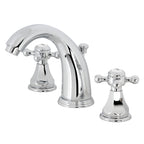 Kingston Brass Metropolitan - Llave de Lavabo Widespread (3 Orificios), con Dos Manerales — Cromo Pulido