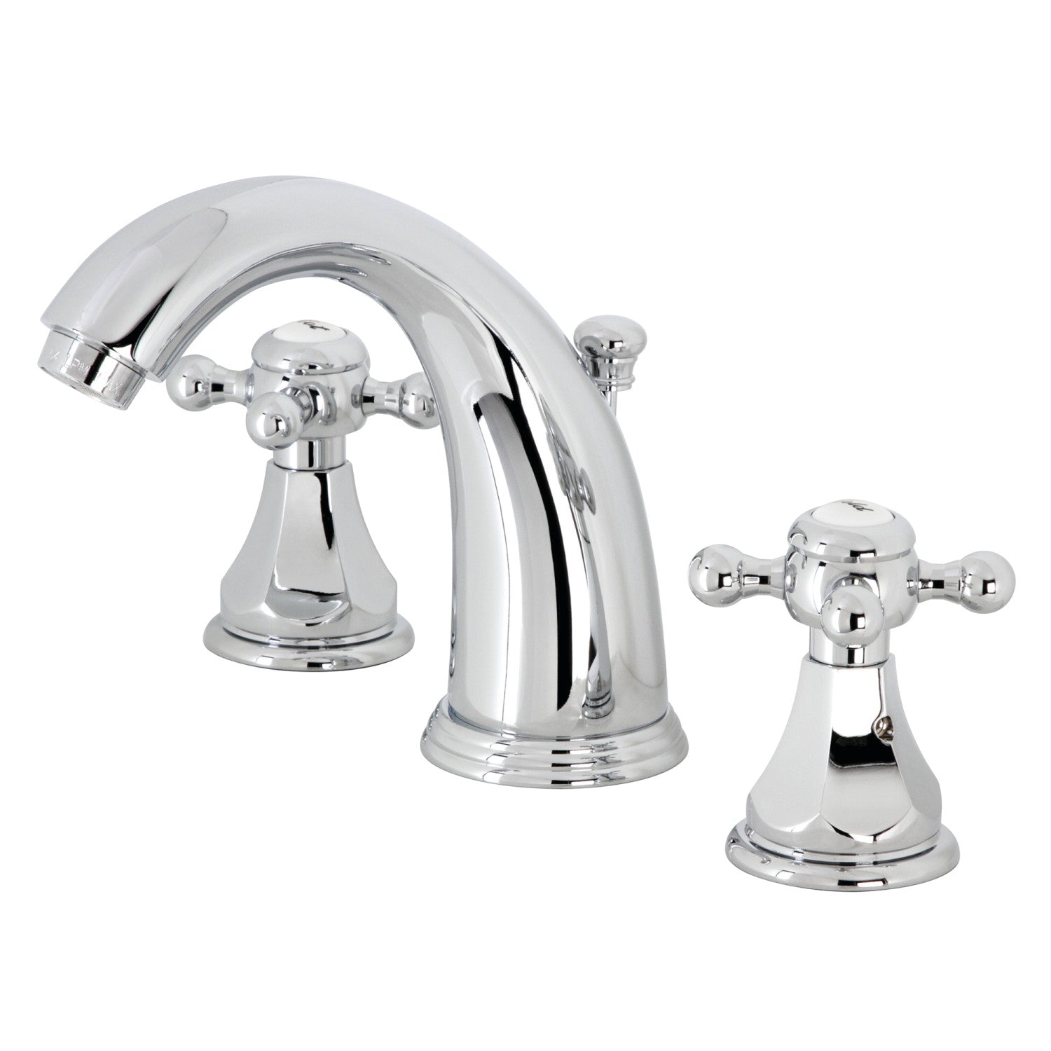 Kingston Brass Metropolitan - Llave de Lavabo Widespread (3 Orificios), con Dos Manerales — Cromo Pulido