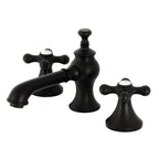 Kingston Brass Vintage - Llave de Lavabo Widespread (3 Orificios), con Dos Manerales — Negro Mate