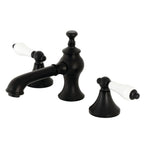 Kingston Brass Vintage - Llave de Lavabo Widespread (3 Orificios), con Dos Manerales — Negro Mate