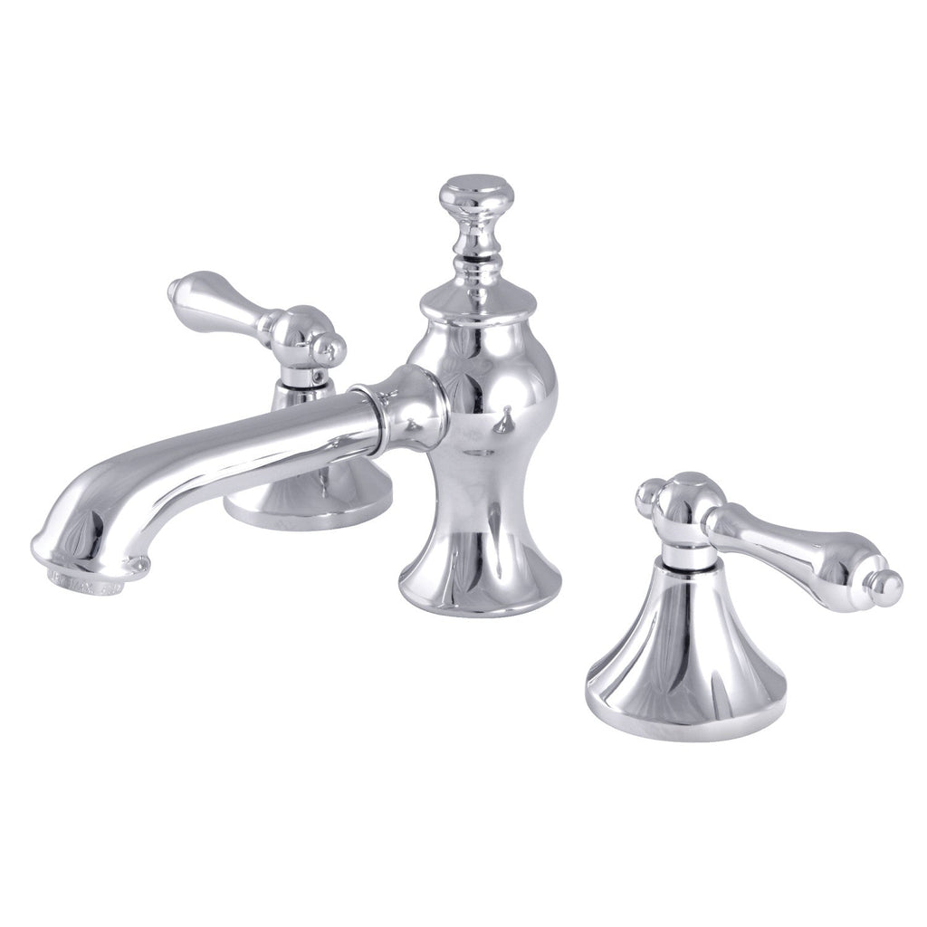 Kingston Brass Vintage - Llave de Lavabo Widespread (3 Orificios), con Dos Manerales — Cromo Pulido