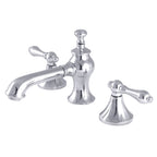 Kingston Brass Vintage - Llave de Lavabo Widespread (3 Orificios), con Dos Manerales — Cromo Pulido