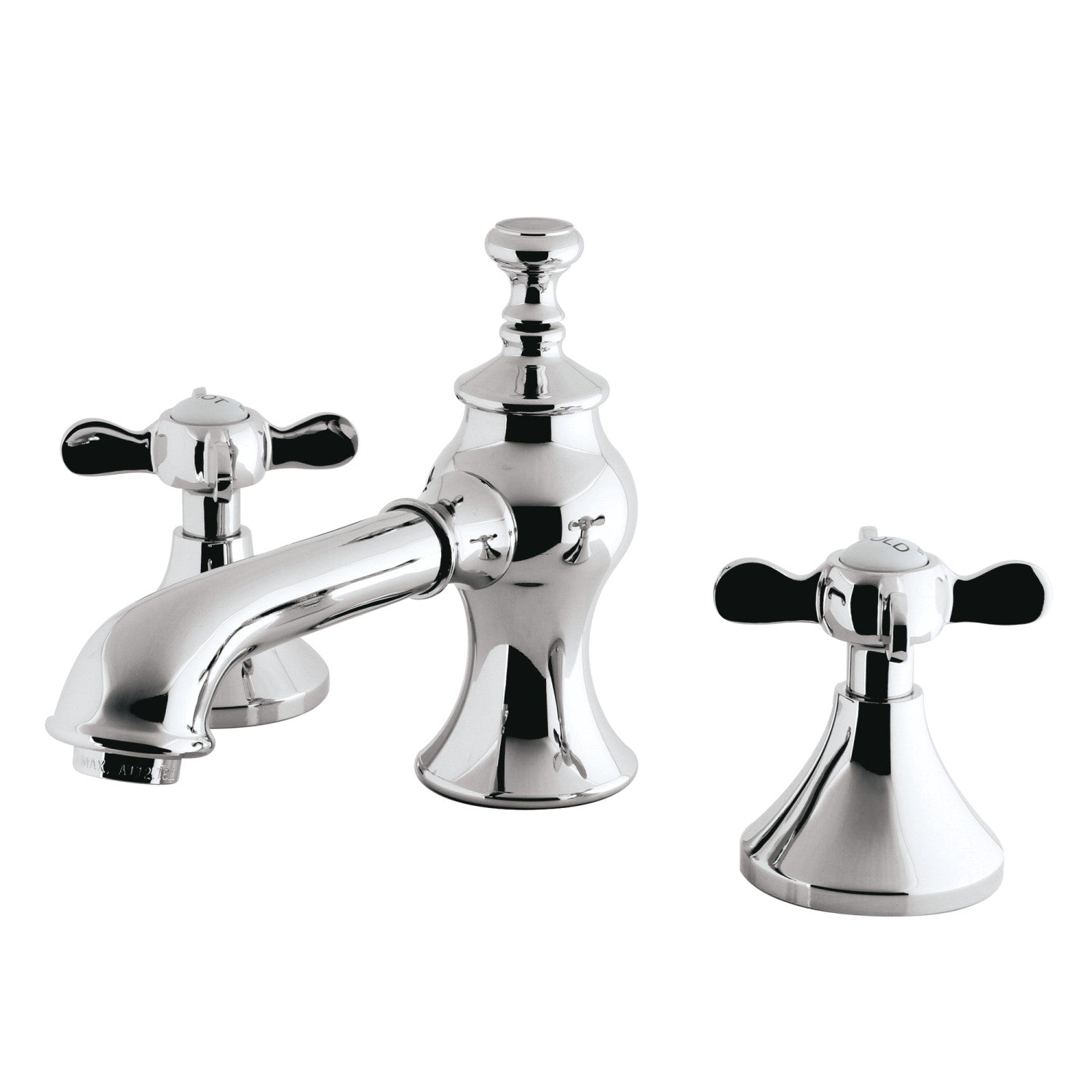 Kingston Brass Essex - Llave de Lavabo Widespread (3 Orificios), con Dos Manerales — Cromo Pulido