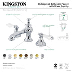 Kingston Brass Vintage - Llave de Lavabo Widespread (3 Orificios), con Dos Manerales — Guía de Instalación 1