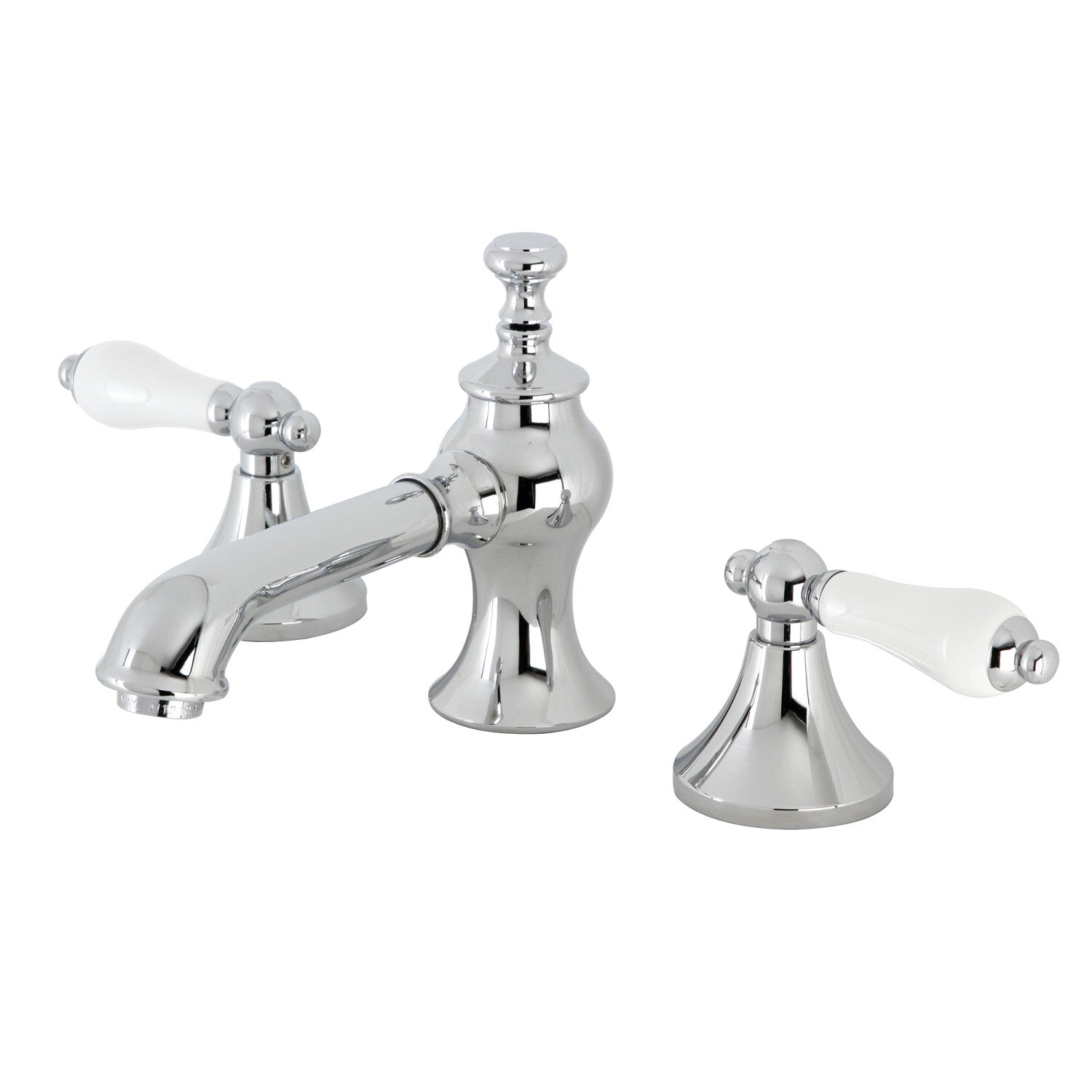Kingston Brass Vintage - Llave de Lavabo Widespread (3 Orificios), con Dos Manerales — Cromo Pulido