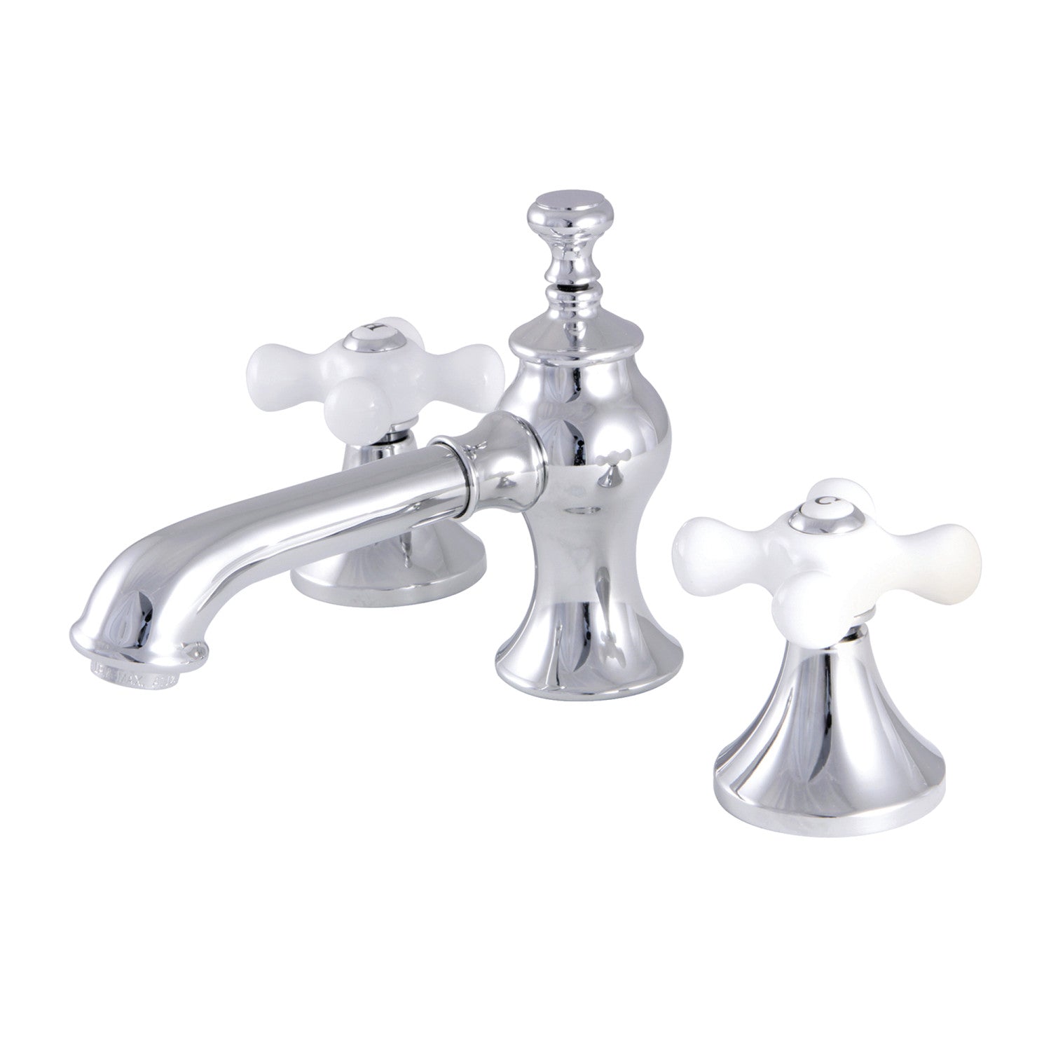 Kingston Brass Vintage - Llave de Lavabo Widespread (3 Orificios), con Dos Manerales — Cromo Pulido