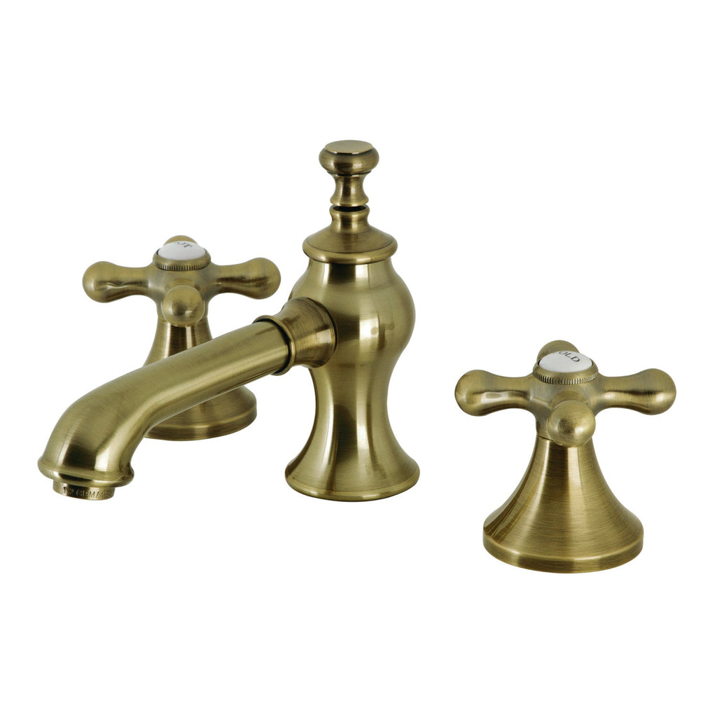 Kingston Brass Vintage - Llave de Lavabo Widespread (3 Orificios), con Dos Manerales — Latón Antiguo