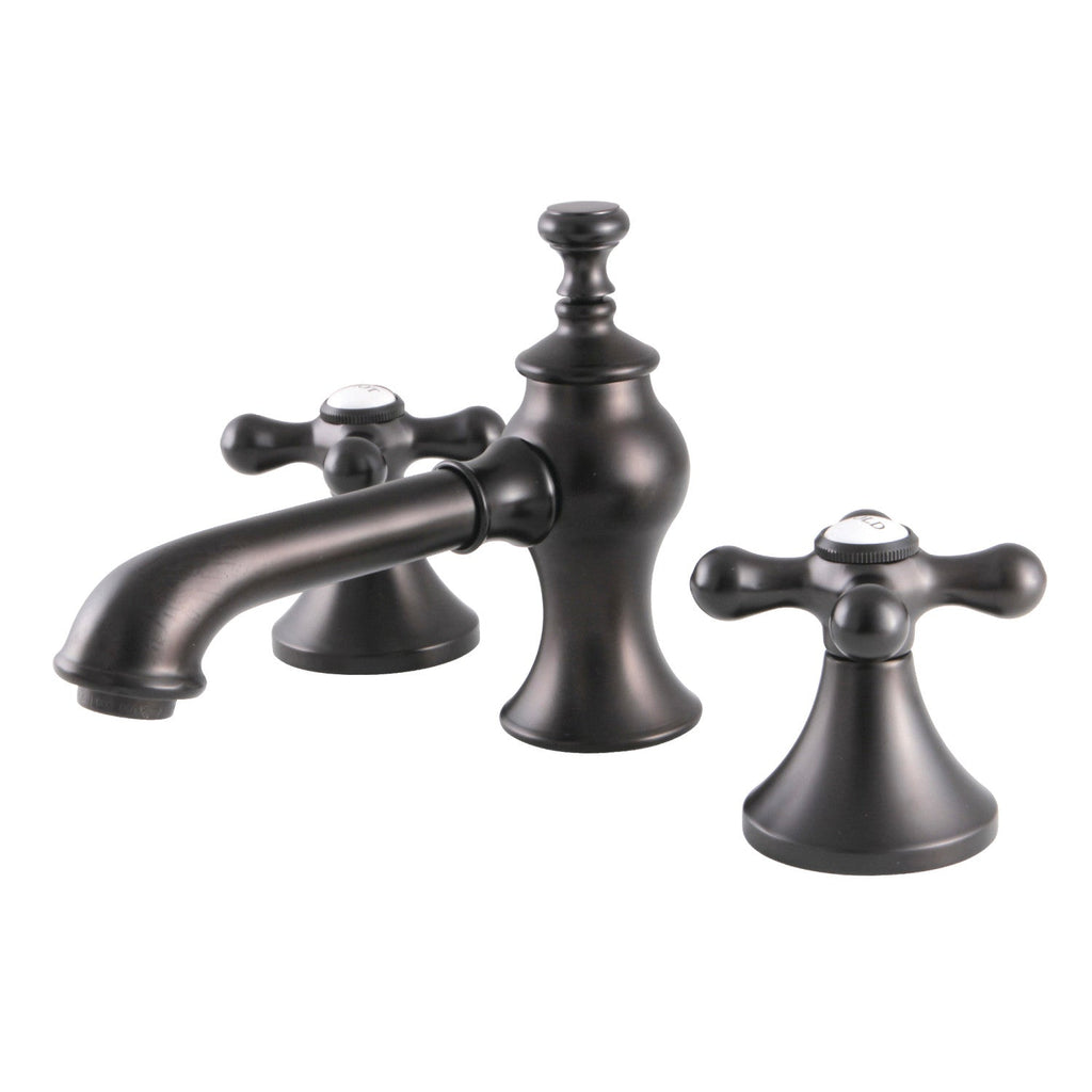 Kingston Brass Vintage - Llave de Lavabo Widespread (3 Orificios), con Dos Manerales — Bronce Aceitado