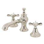 Kingston Brass Essex - Llave de Lavabo Widespread (3 Orificios), con Dos Manerales — Níquel Pulido