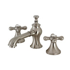 Kingston Brass Vintage - Llave de Lavabo Widespread (3 Orificios), con Dos Manerales — Níquel Cepillado