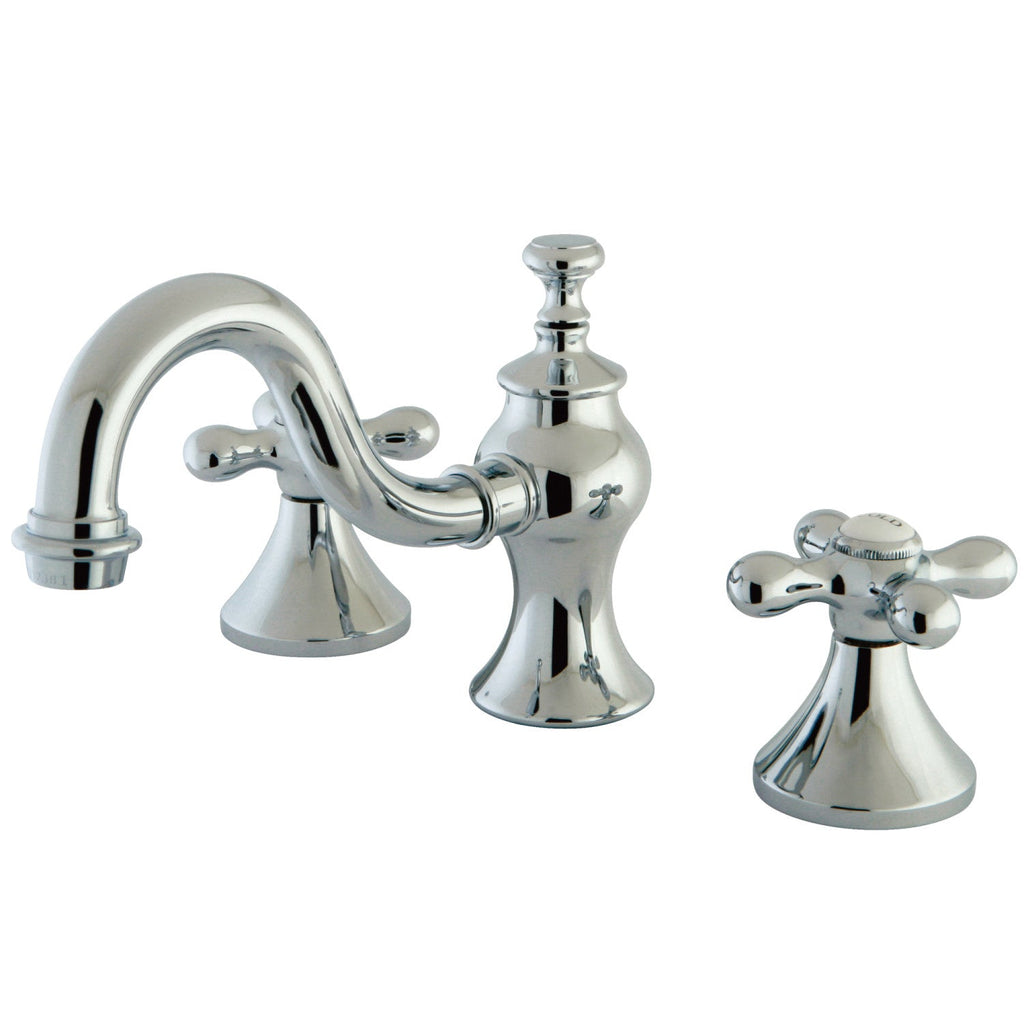 Kingston Brass Vintage - Llave de Lavabo Widespread (3 Orificios), con Dos Manerales — Cromo Pulido