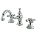 Kingston Brass Vintage - Llave de Lavabo Widespread (3 Orificios), con Dos Manerales — Cromo Pulido