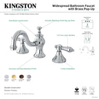 Kingston Brass Bel-Air - Llave de Lavabo Widespread (3 Orificios), con Dos Manerales — Guía de Instalación 1