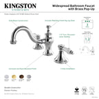 Kingston Brass Bel-Air - Llave de Lavabo Widespread (3 Orificios), con Dos Manerales — Guía de Instalación 1
