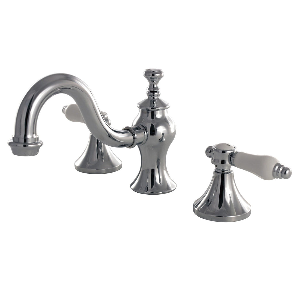 Kingston Brass Bel-Air - Llave de Lavabo Widespread (3 Orificios), con Dos Manerales — Cromo Pulido