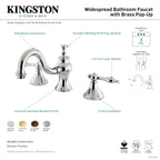 Kingston Brass Naples - Llave de Lavabo Widespread (3 Orificios), con Dos Manerales — Guía de Instalación 1