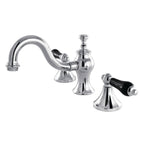Kingston Brass Duchess - Llave de Lavabo Widespread (3 Orificios), con Dos Manerales — Cromo Pulido