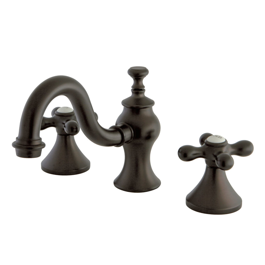 Kingston Brass Vintage - Llave de Lavabo Widespread (3 Orificios), con Dos Manerales — Bronce Aceitado