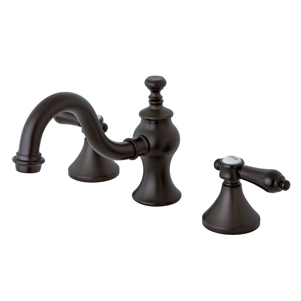 Kingston Brass Bel-Air - Llave de Lavabo Widespread (3 Orificios), con Dos Manerales — Bronce Aceitado