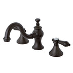 Kingston Brass Bel-Air - Llave de Lavabo Widespread (3 Orificios), con Dos Manerales — Bronce Aceitado