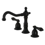 Kingston Brass Duchess - Llave de Lavabo Widespread (3 Orificios), con Dos Manerales — Negro Mate