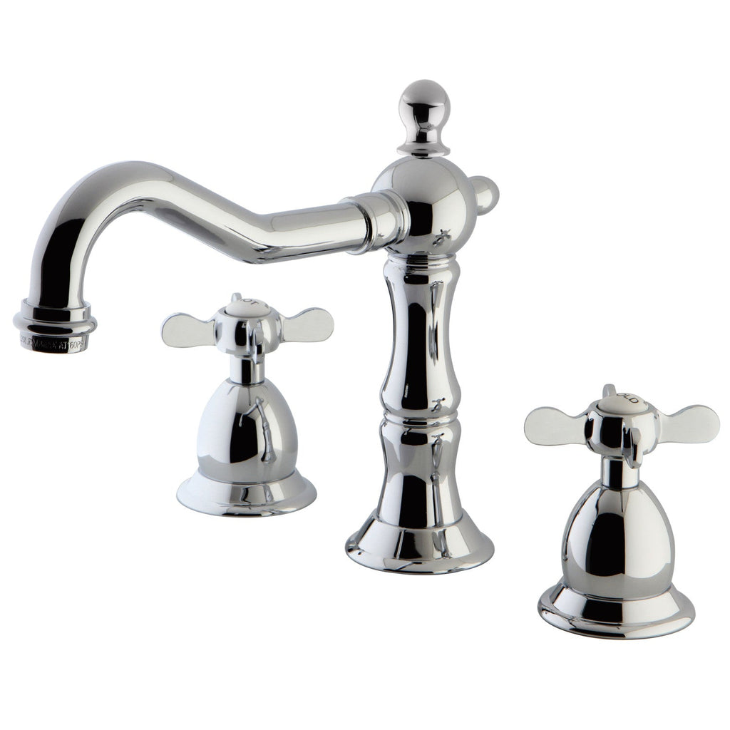 Kingston Brass Essex - Llave de Lavabo Widespread (3 Orificios), con Dos Manerales — Cromo Pulido