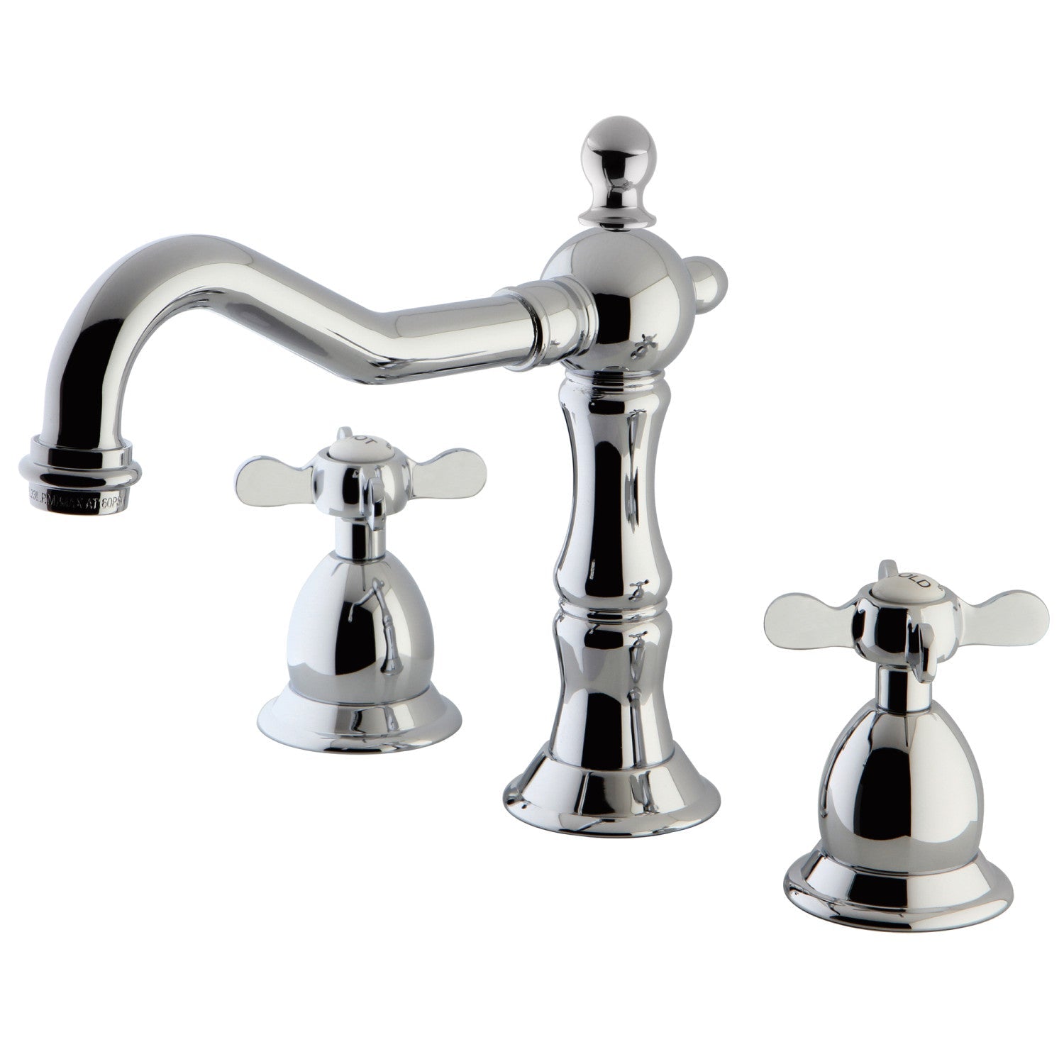 Kingston Brass Essex - Llave de Lavabo Widespread (3 Orificios), con Dos Manerales — Cromo Pulido