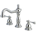 Kingston Brass Heritage - Llave de Lavabo Widespread (3 Orificios), con Dos Manerales — Cromo Pulido
