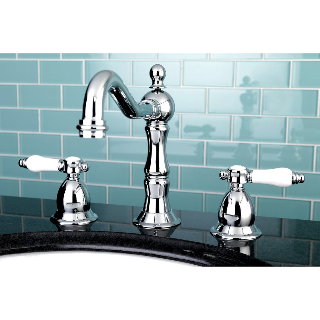 Kingston Brass Bel-Air - Llave de Lavabo Widespread (3 Orificios), con Dos Manerales — Ambientación 1