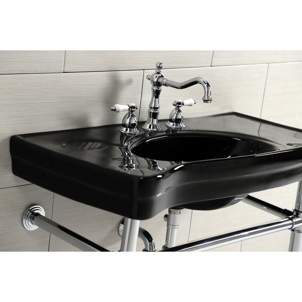 Kingston Brass Bel-Air - Llave de Lavabo Widespread (3 Orificios), con Dos Manerales — Ambientación 2