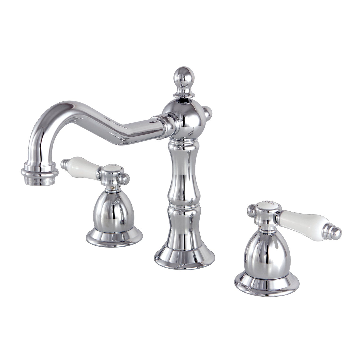 Kingston Brass Bel-Air - Llave de Lavabo Widespread (3 Orificios), con Dos Manerales — Cromo Pulido
