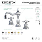 Kingston Brass Heritage - Llave de Lavabo Widespread (3 Orificios), con Dos Manerales — Guía de Instalación 1