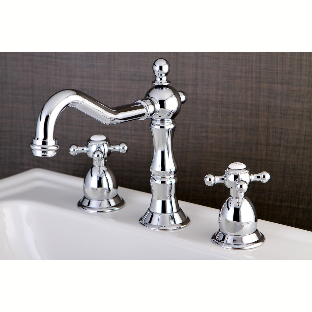 Kingston Brass Heritage - Llave de Lavabo Widespread (3 Orificios), con Dos Manerales — Ambientación 1