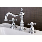 Kingston Brass Heritage - Llave de Lavabo Widespread (3 Orificios), con Dos Manerales — Ambientación 1
