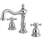 Kingston Brass Heritage - Llave de Lavabo Widespread (3 Orificios), con Dos Manerales — Cromo Pulido