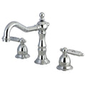 Kingston Brass Heritage - Llave de Lavabo Widespread (3 Orificios), con Dos Manerales — Cromo Pulido