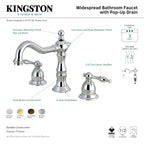 Kingston Brass Heritage - Llave de Lavabo Widespread (3 Orificios), con Dos Manerales — Guía de Instalación 1