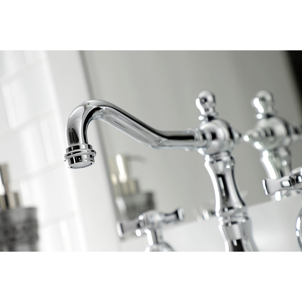 Kingston Brass Hamilton - Llave de Lavabo Widespread (3 Orificios), con Dos Manerales — Ambientación 2