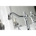 Kingston Brass Hamilton - Llave de Lavabo Widespread (3 Orificios), con Dos Manerales — Ambientación 2