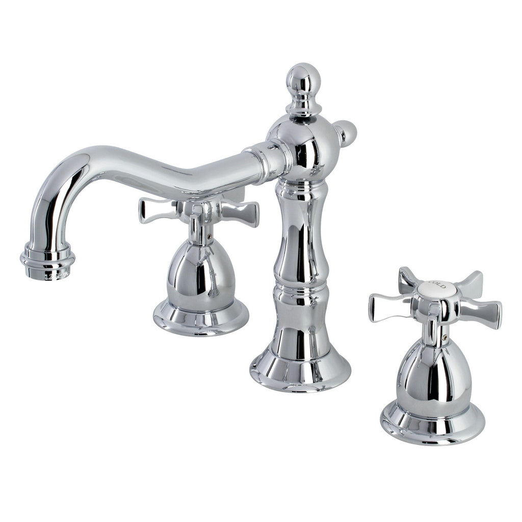 Kingston Brass Hamilton - Llave de Lavabo Widespread (3 Orificios), con Dos Manerales — Cromo Pulido