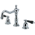 Kingston Brass Duchess - Llave de Lavabo Widespread (3 Orificios), con Dos Manerales — Cromo Pulido
